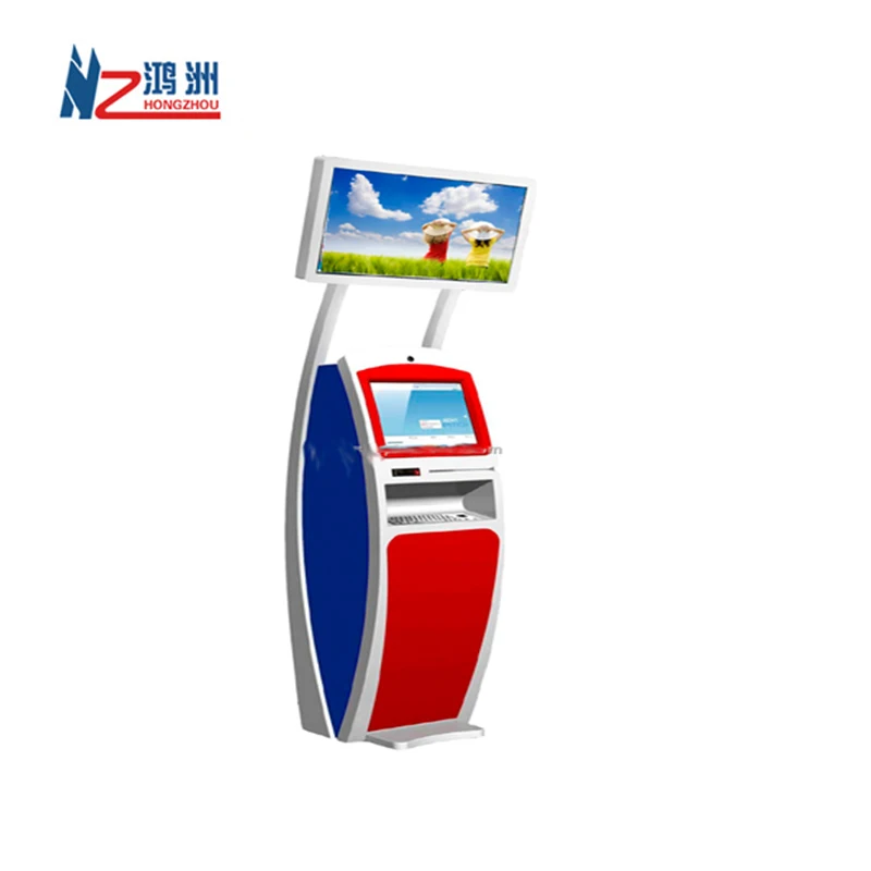19" Dual Screen Floor Standing Self Service Card Dispenser Kiosk/Payment Machine/Cash Acceptor Terminal