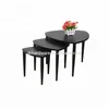 black side table set living room furniture corner nesting coffee table in NC painting