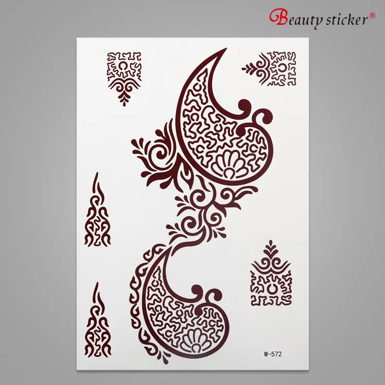 Custom Henna Tattoo Hand Designs Tattoo Sticker - Buy Henna Tattoo Hand ...