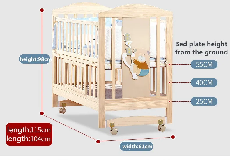 crib mattress height adjustment brackets