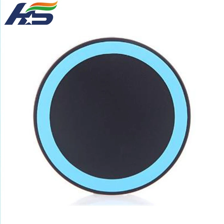 
Hotsale beatiful design Qi Wireless Charger Compact Qi Wireless fast Charging Pad with LED Lighting 