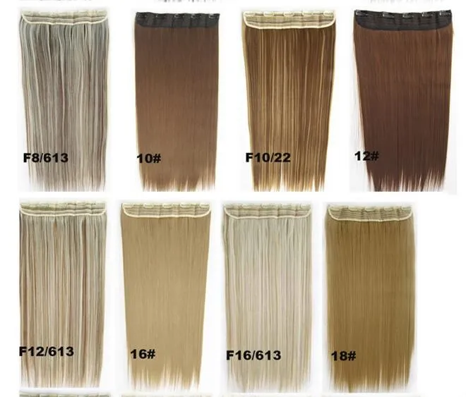 two colored synthetic braiding hair Synthetic Clip In Hair Extensions