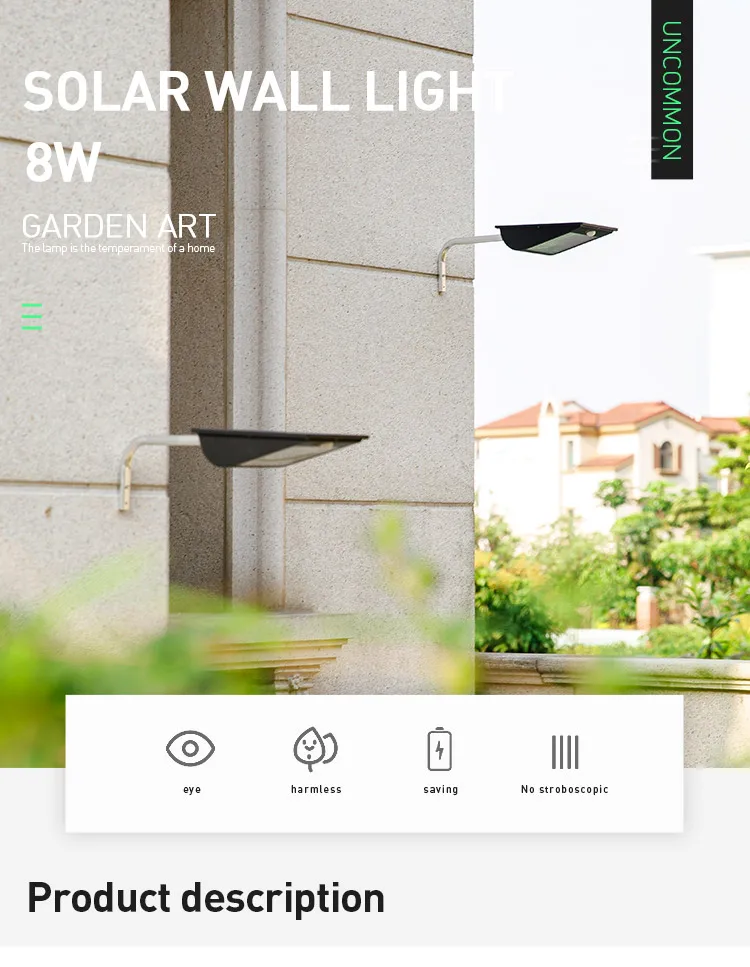 3 Mode Outdoor Garden Solar Motion Sensor Security Wall Light