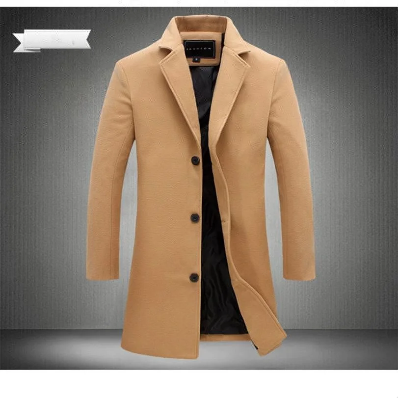 Mens Fashion Long Winter Trench Coat Wholesale Buy Winter Trench Coat