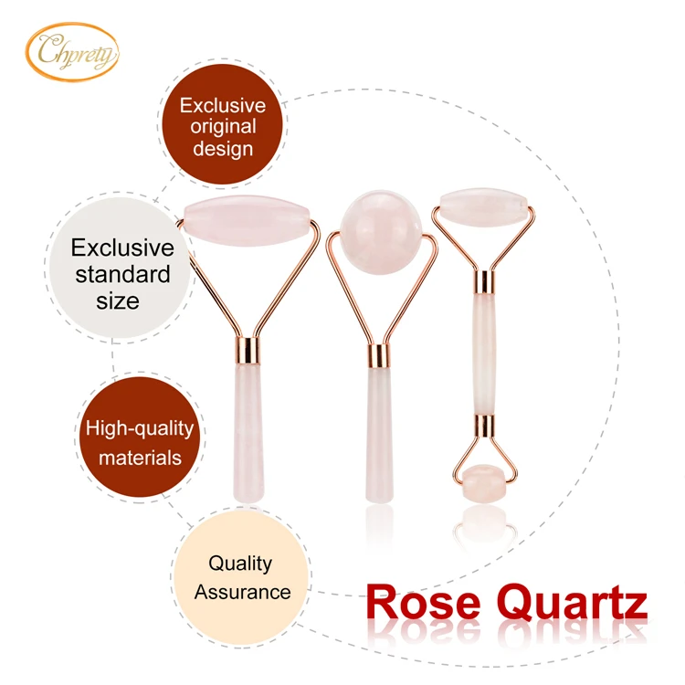 Professional Wholesale Face Massager Rose Quartz Jade Stone Facial Roller For Face In OEM Box