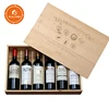 2019 Custom Unfinished 6 Bottles Wine Packing Wooden Craft Boxes with Lid