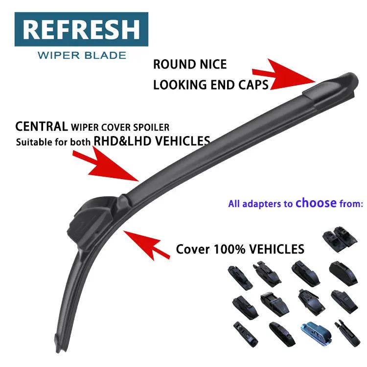 Clearview Advanced Auto Parts Multifit Flat Wiper Blade With Adapters