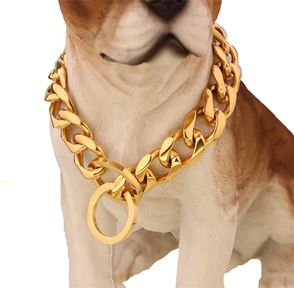 Wholesale Pet Product Metal Chain Strong Stainless Steel Dog Collar For Large Dog Buy Custom
