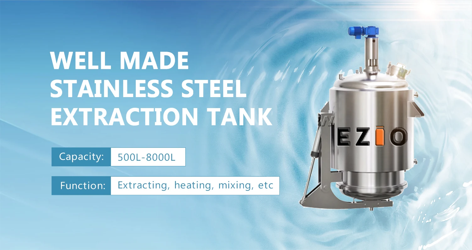Free Installation 5000lpb Percolator Extraction Equipment Tank