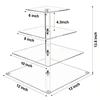 CM Custom Acrylic 4 tier Wedding Cake And Cupcakes Stand Display Stand Set