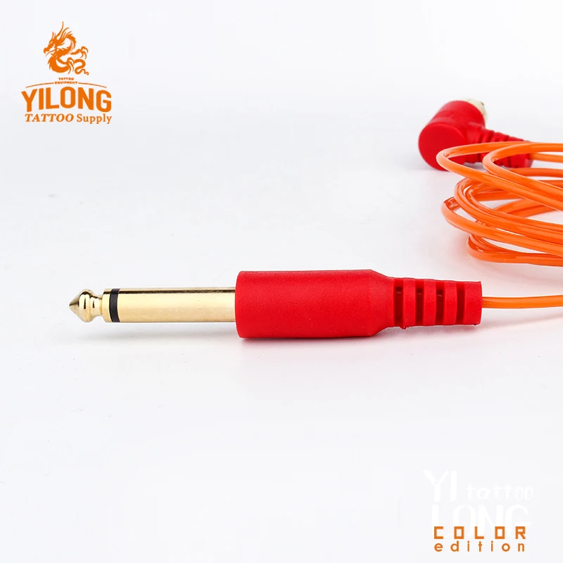 2019 Yilong Tattoo high quality Clip Cord For Tattoo Machine Orange RCA