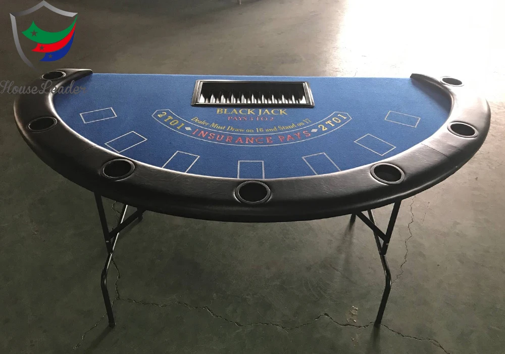 82 Inch Blackjack Poker Table With Folding Steel Legs Buy Blackjack