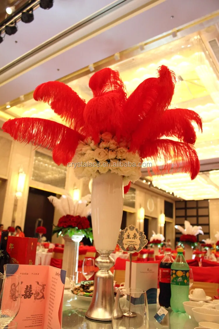 Best quality South Africa ostrich feather red 40-45cm