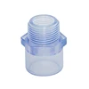 Transparent UPVC PVC Pipe Fitting Clear Male Threaded Nipple Adaptor