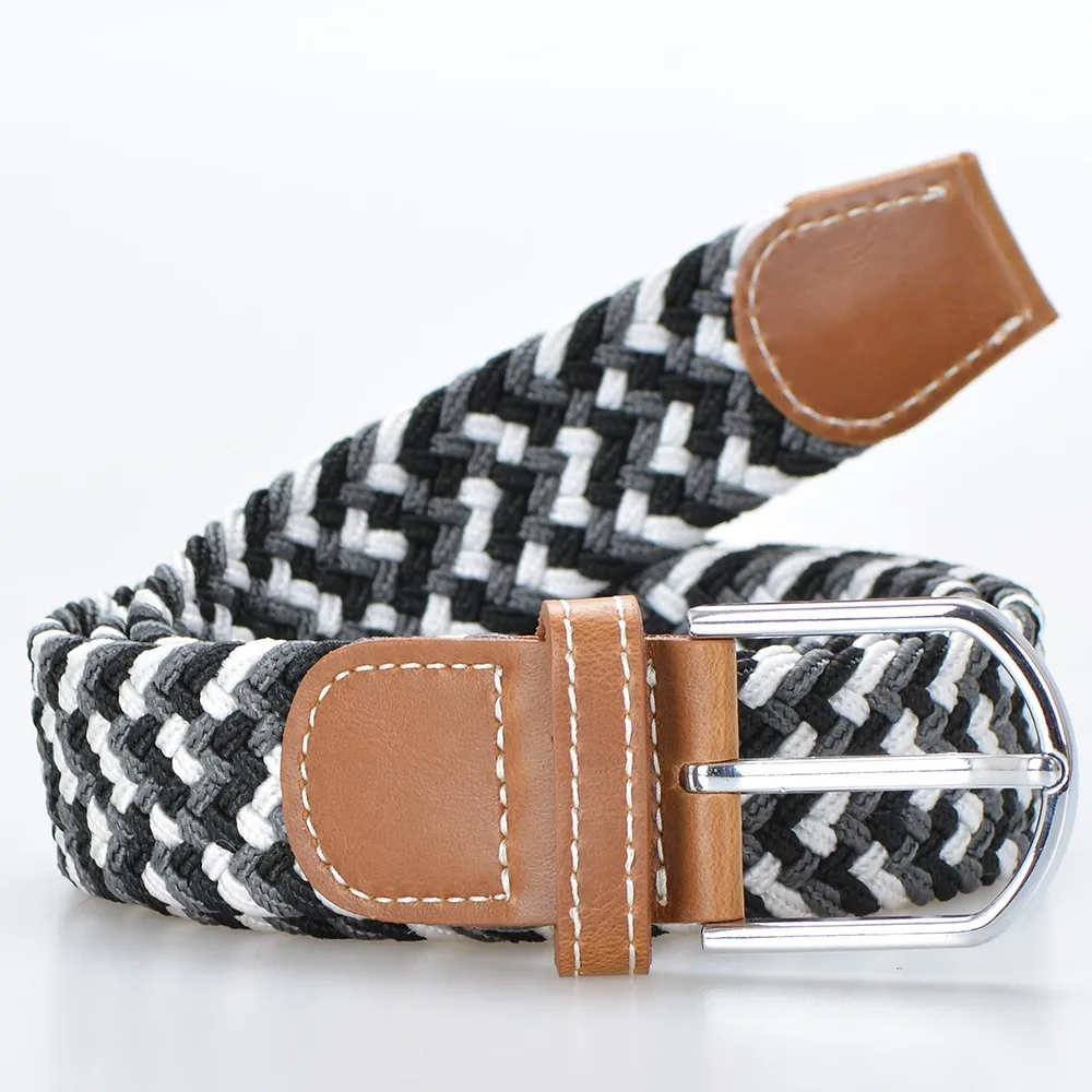 Fashion Men Woman Braided Rope Belt Stretchable Fabric Women Knitted ...