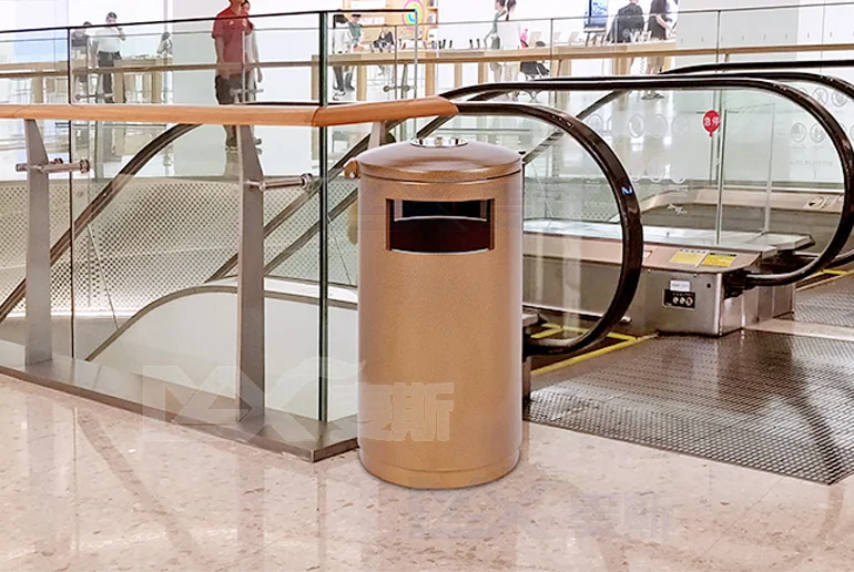 粉末涂层灰香烟垃圾箱制造商设计批发垃圾箱户外