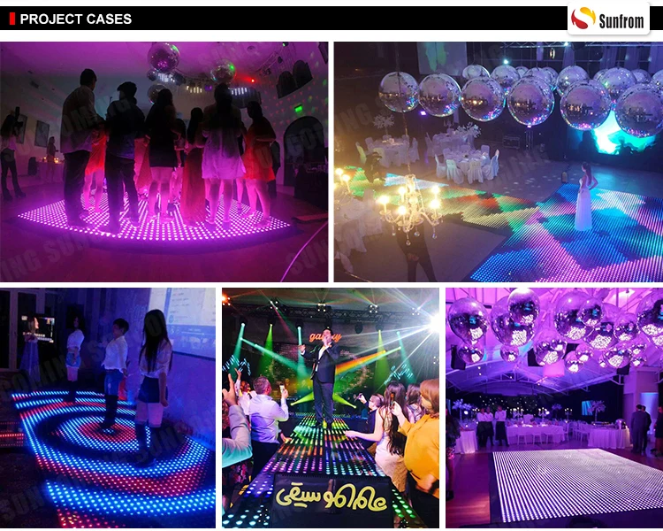 Wedding disco equipment outdoor digital led stage light dance floors