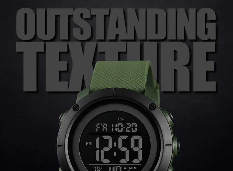 Cheaper Price Skmei Watches Jam Tangan Wr50m Manual Led Light Green