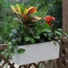 Brown Garden Pot Self-Watering Plastic Planter Rectangle Patio Balcony Flower Pot 31" x 7"