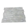 white quartz stacked stone outdoor wall claddings