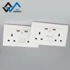High Quality 13 A Standard UK Plug Children Protection Dual USB 5V 2.1A UK Switch Socket USB