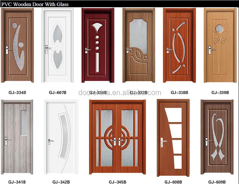 Desain Terbaru Pintu Kayu Mdf Pvc Kaca Pintu Kamar Mandi 