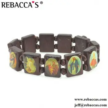 Rebaccas Lebanon Rosary Bead Bracelet Epoxy Wooden Rebaccas Lebanon Rosary Bead Bracelet Epoxy Wooden Saint