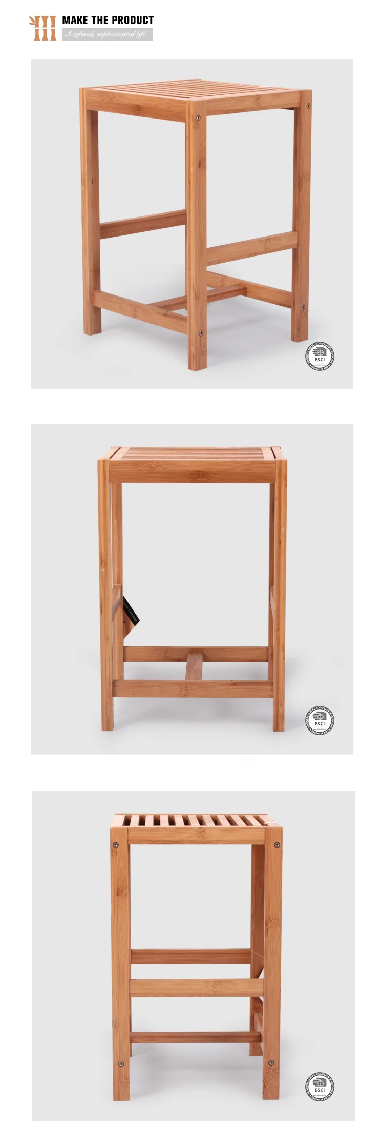 2017 New Product Wooden Indoor Bamboo Patio Outdoor Furniture Design