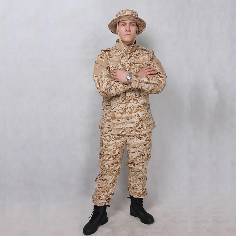 军队制服数字沙漠服装男士迷彩西装
