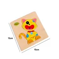 3D cartoon animals wooden puzzle toys for children baby Intelligence Educational Toys 15 15CM
