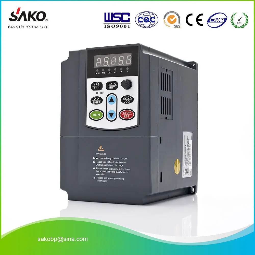 Inversor de accionamiento para control de velocidad del motor 380V 2.2KW Trif/ásico Entrada Salida VFD Frecuencia variable