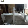 simple white double seats manicure nail table with nail rack