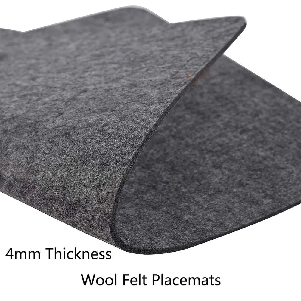 Felt Placemats Set Of 6pcs Table Mats Non Slip Heat Resistant Place