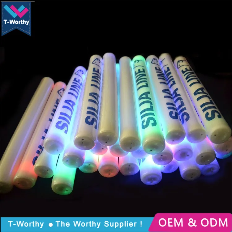 Custom Rgb Foam Glow Stick Wholesale Concert Event Light Up Led Foam