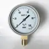 OD 4" 100 mbar single scale pressure gauge SS case brass internals 1/2"NPT bottom