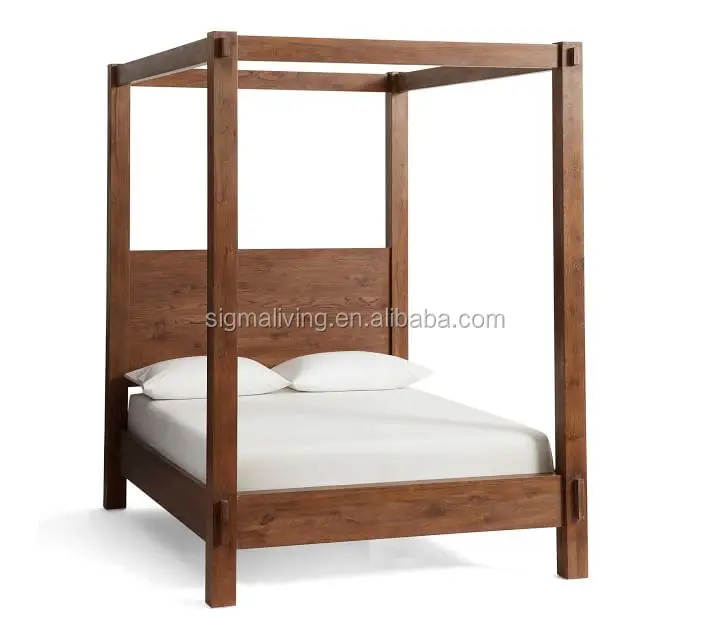 Beach house luxury teak furniture teak canopy bed