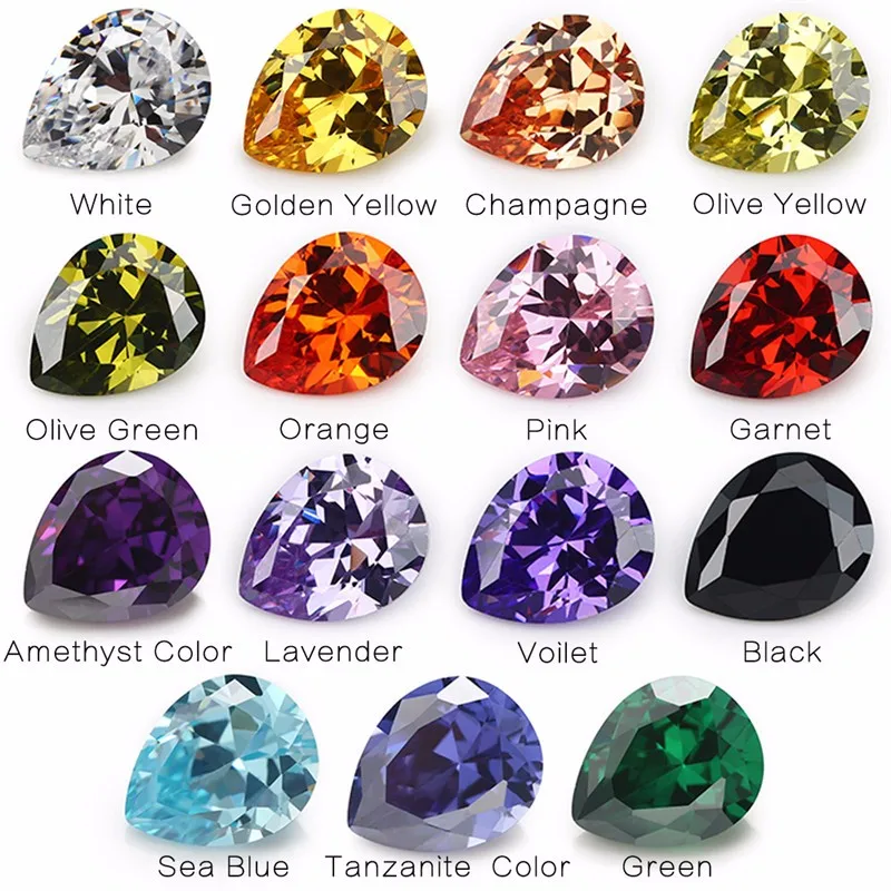 Wholesale Color Cz Stones Round Diamond Cut Cubic Zirconia Loose ...