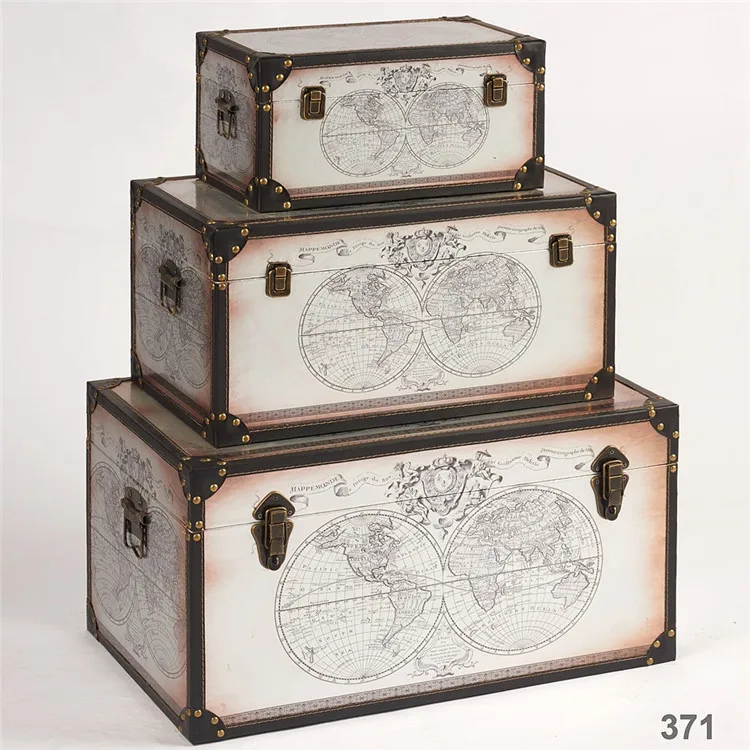 Fashion Wooden Large Storage Trunk Box World Map Trunk Buy Large
