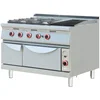 Commercial stainless steel free standing 4 burners gas range with cabinet