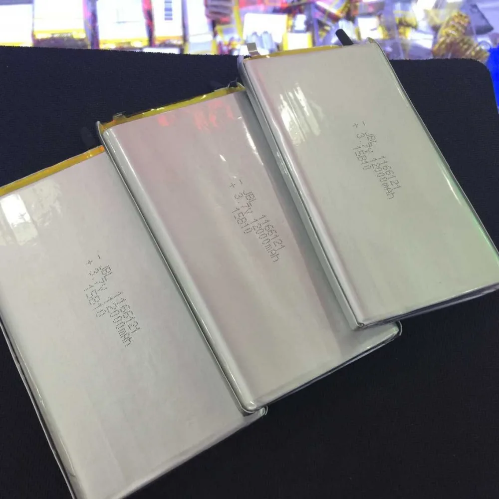
customization High capacity lithium polymer 1166121 3.7v 12000mAh li-polymer battery 