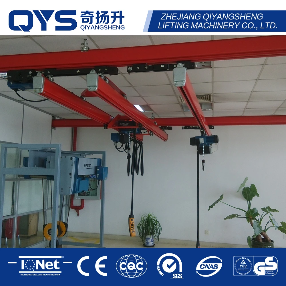 Single /Double Track 0.5Ton Manual Traveling Trolley Kbk Light Crane System