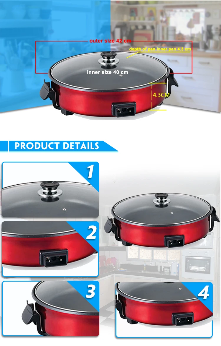 Electric Pizza Pan Skillet With Power Cord Special Handles Buy