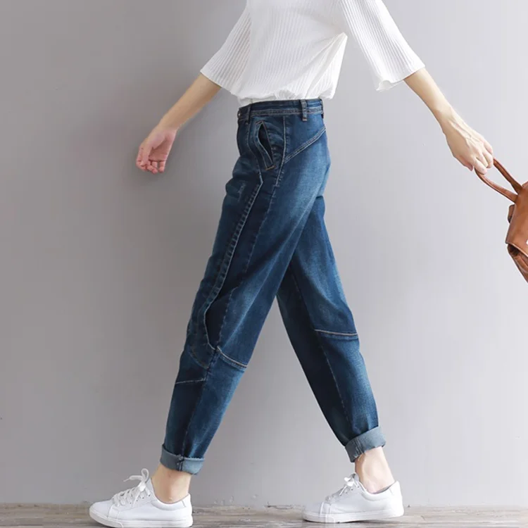 Hot Ultime Donne Di Disegno Di Modo Pantaloni Comodi A Vita Alta Grande  Formato Allentato Casuale Dei Jeans - Buy Jeans In Delle Donne Dei Jeans,Delle  Donne Allentate Jeans,Denim Jeans Product on