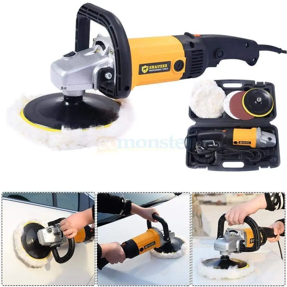 New 7" Electric 6 Variable Speed Car Polisher Buffer Waxer Sander Detail Boat