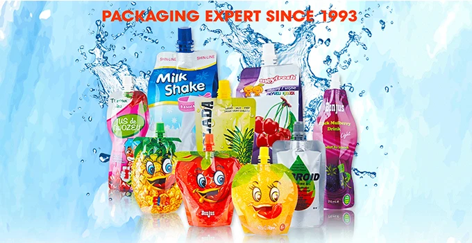 Olive oil plastic packaging bag with spout Flexible Packaging For Beverage Liquid