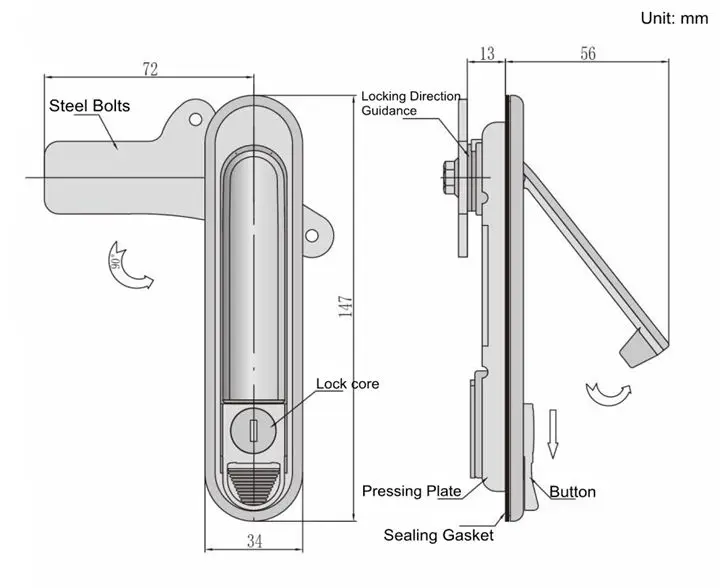 Electrical Control Panel Lock Metal Enclosure Door Lock Ab301 Buy