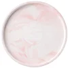 High quality rimmed luxury cheap bulk marble pattern round ceramic pink plate