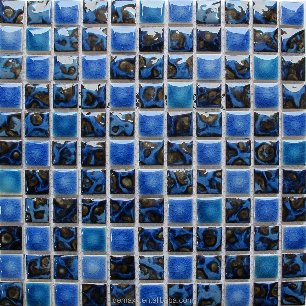 Carreaux de céramique / irrégulière mosaïque céramique bleu ...