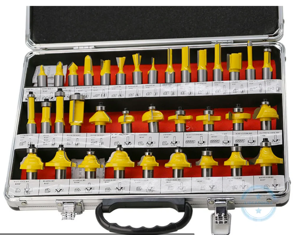 Router Bits 35pcs 1//2/" Shank Carbide Blade Woodworking Tool Router Bits Cutting