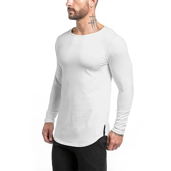 95%cotton 5%spandex White Training Wear Sweatshirt Gym Shirts For Men ...